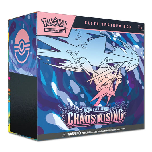 Front of the Pokémon TCG Chaos Rising Elite Trainer Box